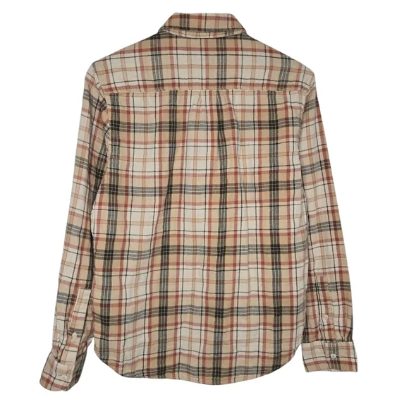 Madewell Mens Perfect Fit Harvest Moon Double Weave  Flannel Button Shirt Small - Picture 2 of 9